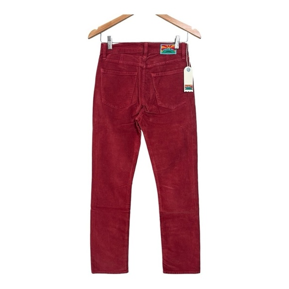 Daily Blue by Adriano Goldschmied Burgundy Corduroy Velvet Pants Size 26 Swing - Picture 10 of 16